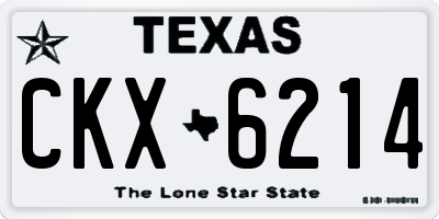 TX license plate CKX6214