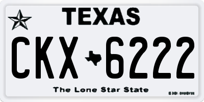TX license plate CKX6222