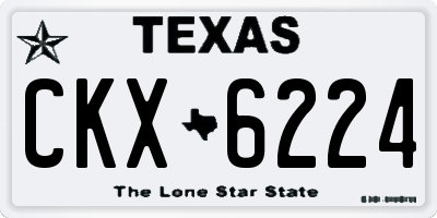 TX license plate CKX6224