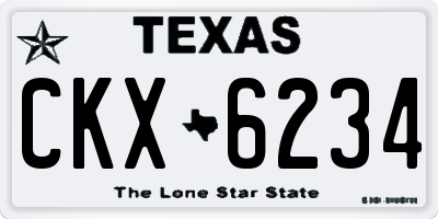 TX license plate CKX6234