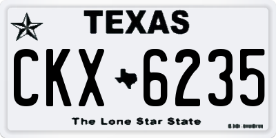 TX license plate CKX6235