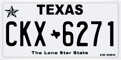 TX license plate CKX6271