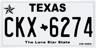 TX license plate CKX6274