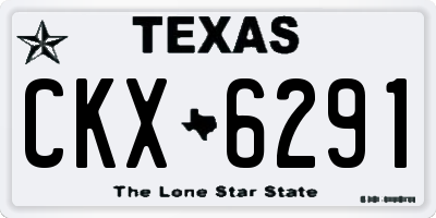 TX license plate CKX6291