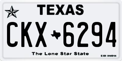 TX license plate CKX6294