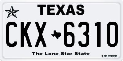 TX license plate CKX6310