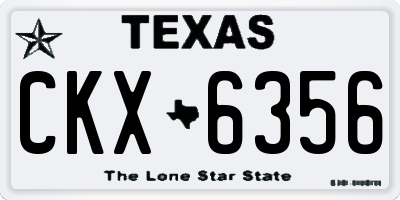 TX license plate CKX6356