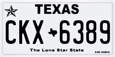 TX license plate CKX6389