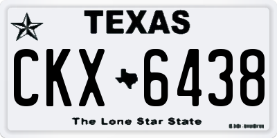 TX license plate CKX6438