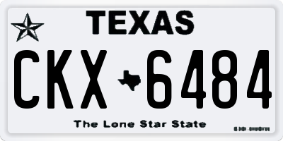 TX license plate CKX6484