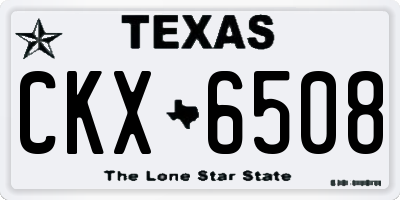 TX license plate CKX6508