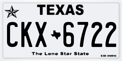 TX license plate CKX6722