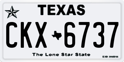 TX license plate CKX6737