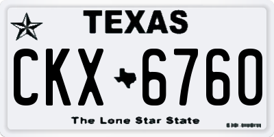 TX license plate CKX6760