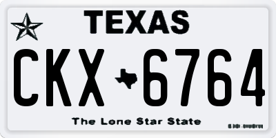 TX license plate CKX6764