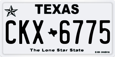 TX license plate CKX6775
