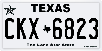 TX license plate CKX6823
