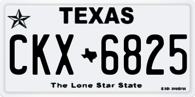TX license plate CKX6825