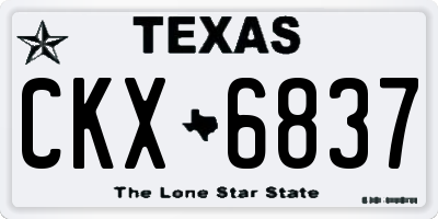 TX license plate CKX6837