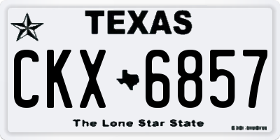 TX license plate CKX6857