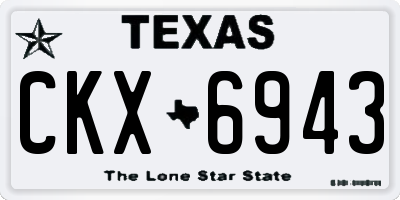TX license plate CKX6943