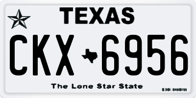 TX license plate CKX6956