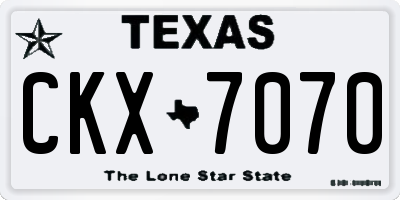 TX license plate CKX7070