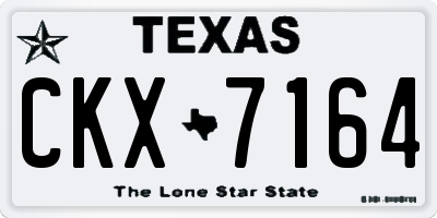 TX license plate CKX7164