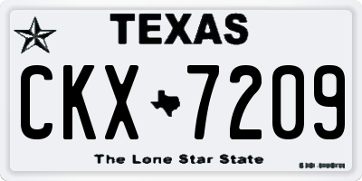 TX license plate CKX7209