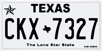 TX license plate CKX7327