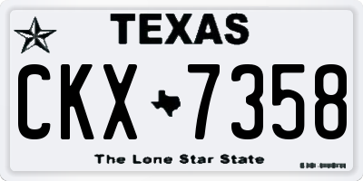 TX license plate CKX7358