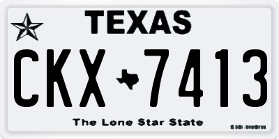TX license plate CKX7413