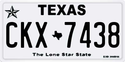 TX license plate CKX7438