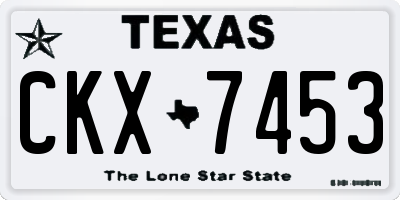 TX license plate CKX7453