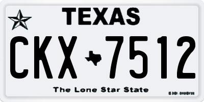 TX license plate CKX7512