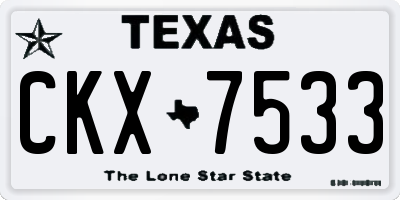 TX license plate CKX7533