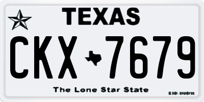 TX license plate CKX7679