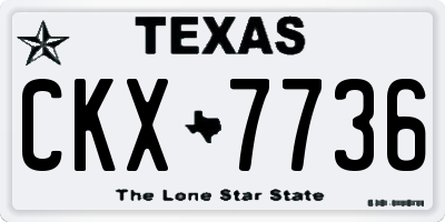 TX license plate CKX7736