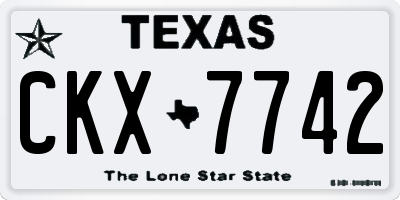 TX license plate CKX7742