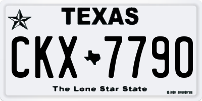TX license plate CKX7790