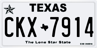 TX license plate CKX7914