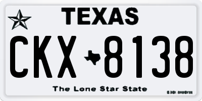 TX license plate CKX8138