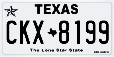 TX license plate CKX8199