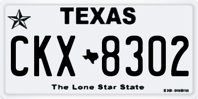 TX license plate CKX8302