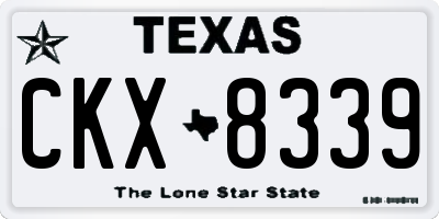 TX license plate CKX8339