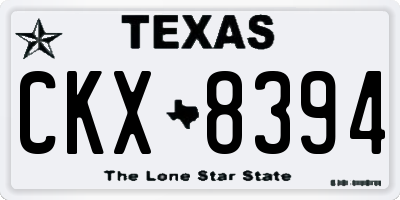 TX license plate CKX8394