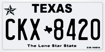 TX license plate CKX8420