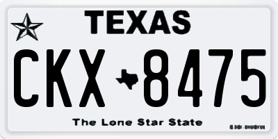 TX license plate CKX8475