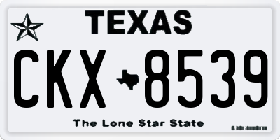 TX license plate CKX8539