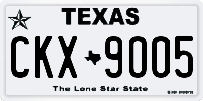 TX license plate CKX9005